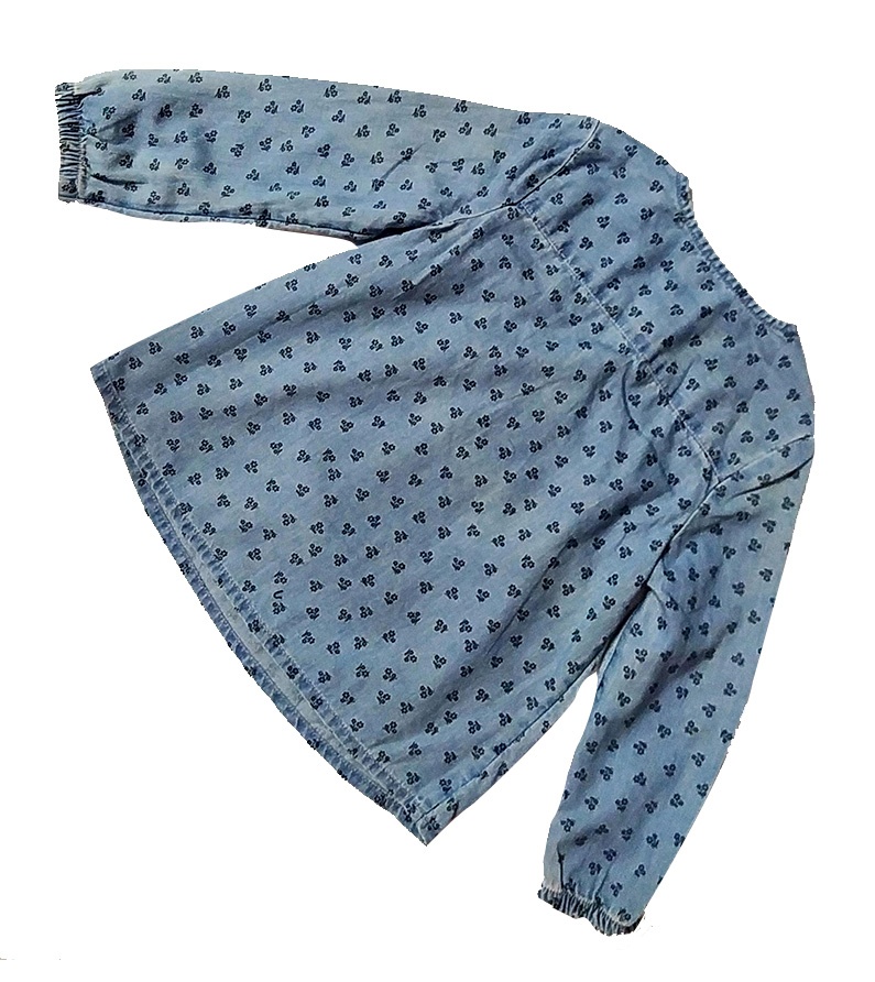 flower print denim back plain background